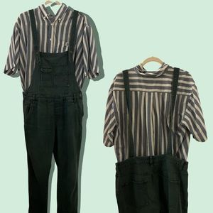 Free People Green Overalls & Vintage mens button down